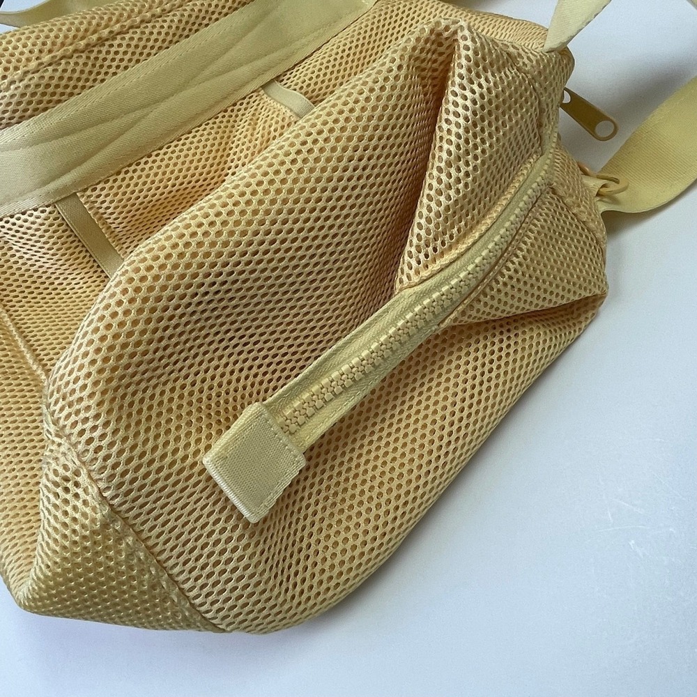 Dagne Dover Landon Carryall Mesh Duffel Bag Yellow Medium Travel Gym Tote - Picture 6 of 16